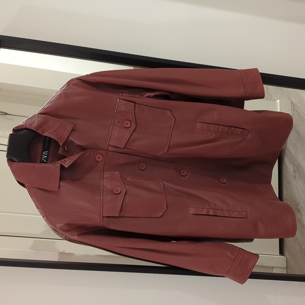 ❗SOLD❗Zara Genuine Leather Jacket Overshirt